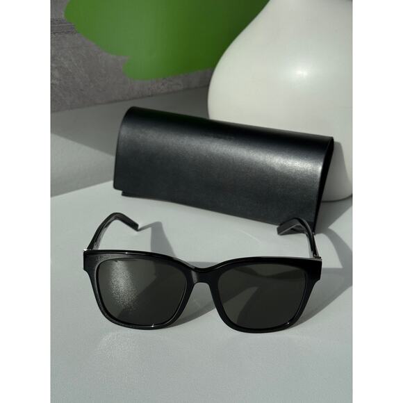 NEW Saint Laurent SL M68 Sunglasses in Black Silver Unisex main image 5